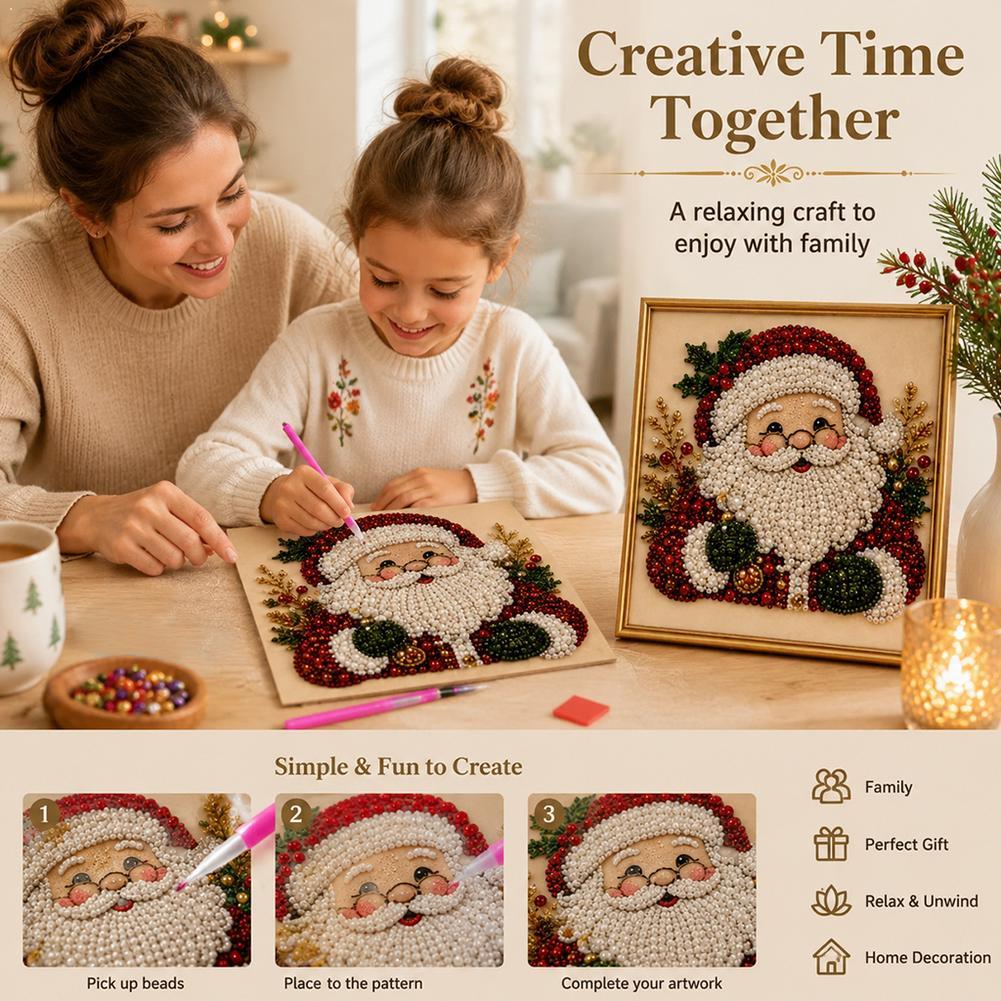 Art Craft Kits For Kids - 크리스마스 산타클로스 진주 아트 DIY 키트