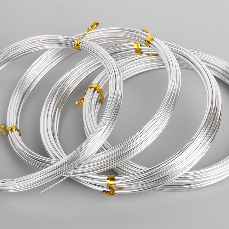 Art Craft Wire - 실버 색상 1mm/1.5mm/2.mm/2.5mm 양극 처리된 알루미늄