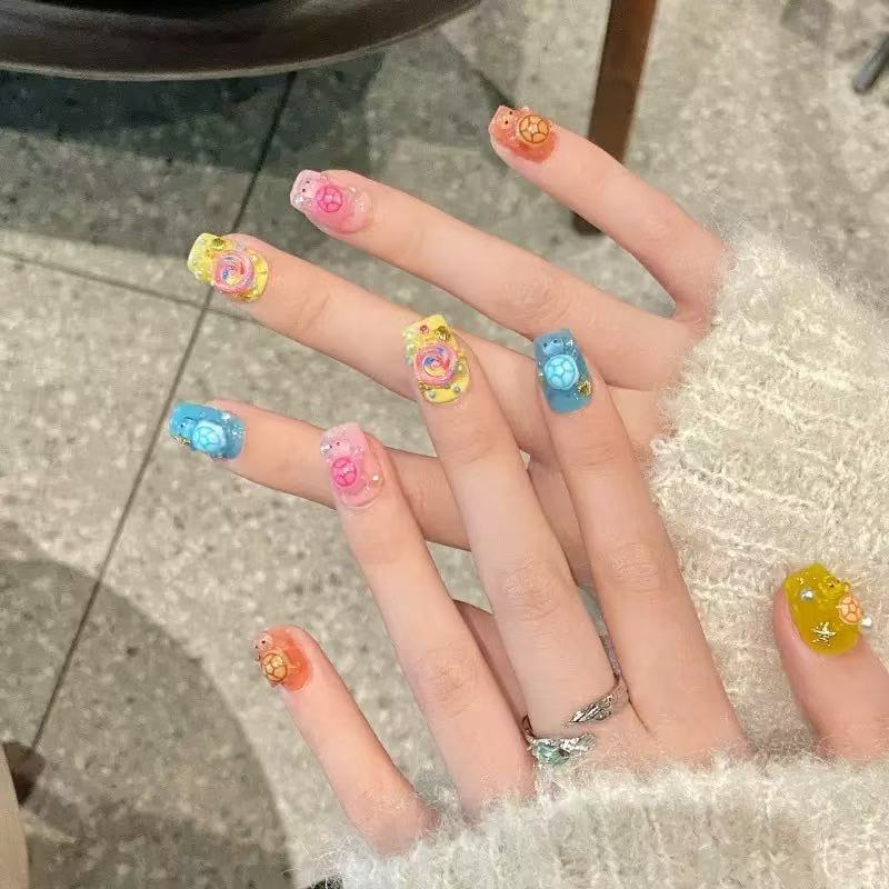 Art Craft Activity - 100개 미니 컬러풀 거북이 레진 참