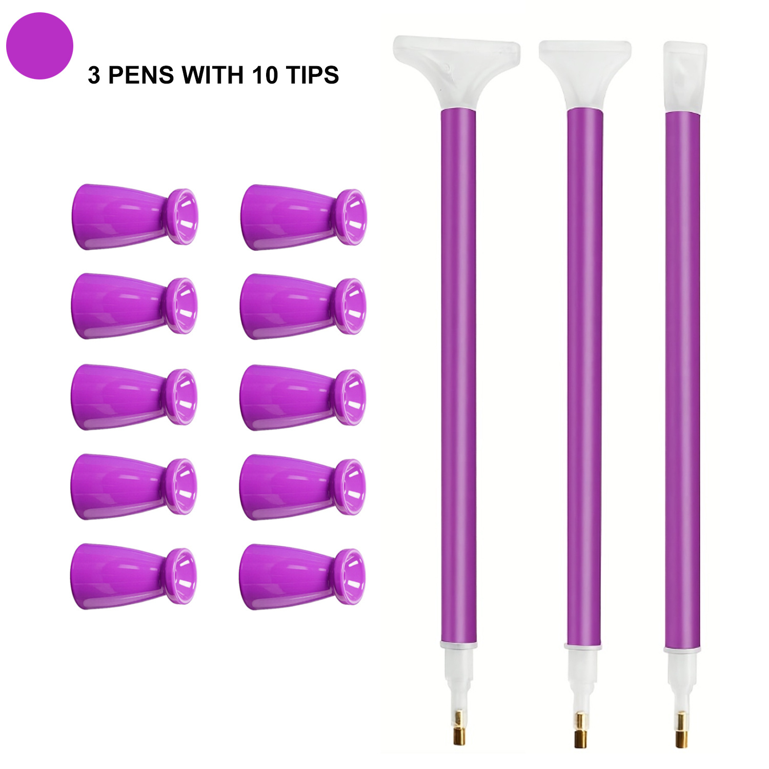 Craft Art Set - 10개 실리콘 팁 & 3개 펜