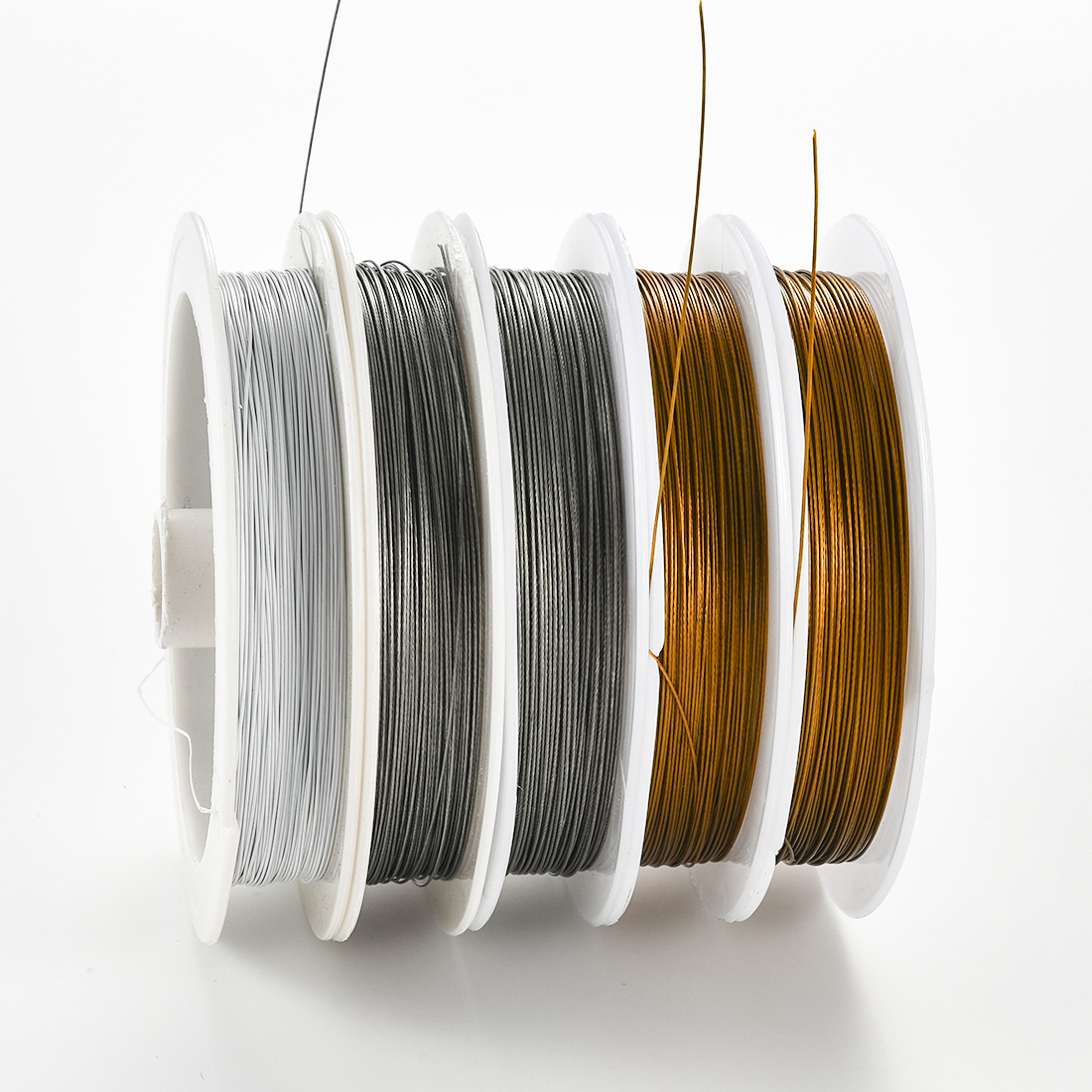 Art Craft Wire - 30M/롤 스테인레스 스틸 구슬 와이어 0.38/0.45MM
