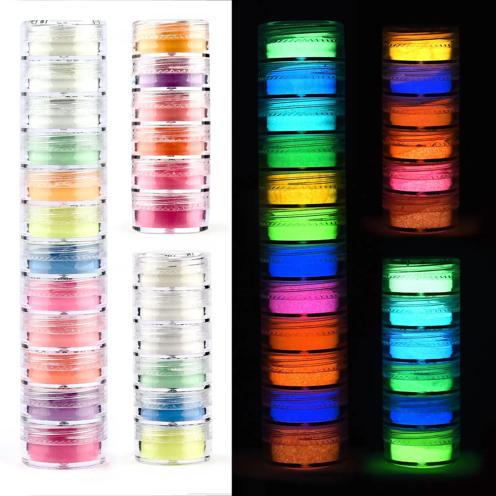Resin Pigment Powder - 6가지 색상/세트 야광 파우더 레진 안료