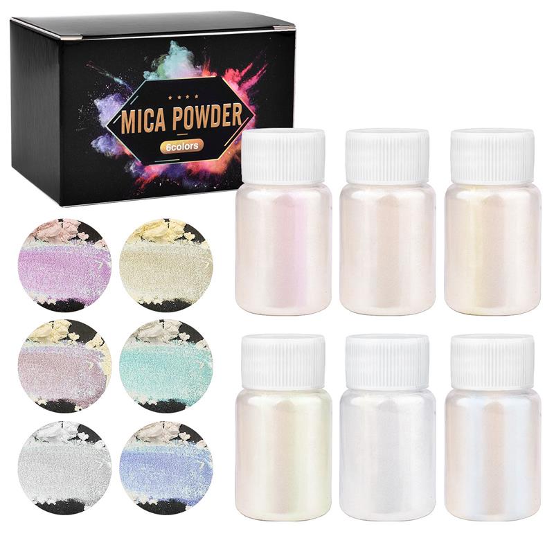 Resin Pigment Powder - 6 Pcs-Set 에폭시 수지 염료 운모