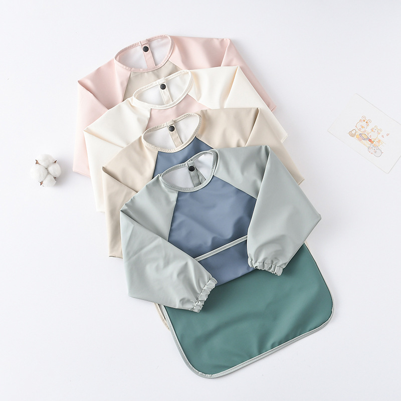 어린이 아기 긴 소매 PU Bibs 어린이 유아 미술  - Art Craft Kits For Kids 리뷰 및 가격