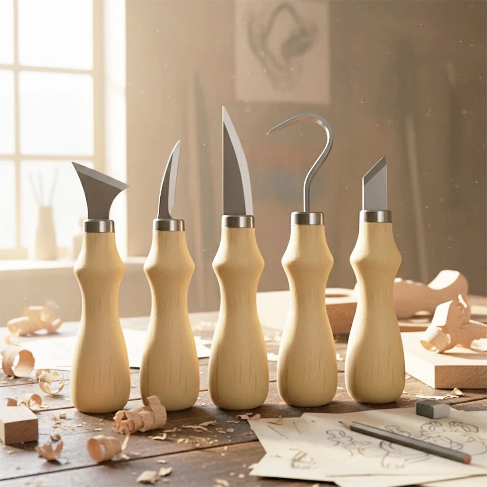 5종 목공 조각 도구 세트, 예술 공예 도구용 곡선형  - Craft Art Set 리뷰 및 가격