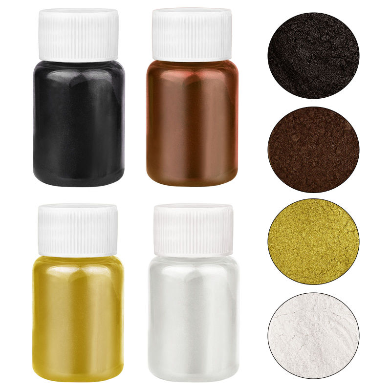 4 색/세트 진주 빛 가루 수지 안료 키트 운모 미네랄 - Resin Pigment Powder 리뷰 및 가격