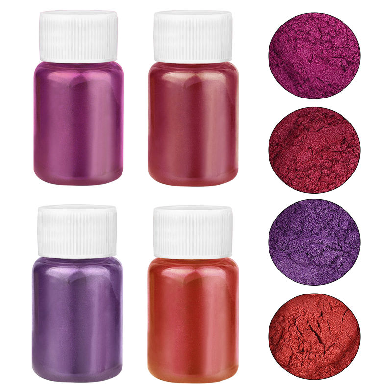 4 색/세트 진주 빛 가루 수지 안료 키트 운모 미네랄 - Resin Pigment Powder 리뷰 및 가격
