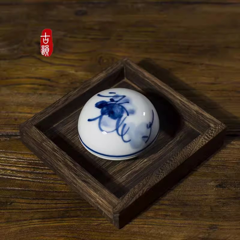 손으로 그린 중국식 잉크 패드 세라믹 도자기 서예 스탬 - Stamping Ink Pad 리뷰 및 가격