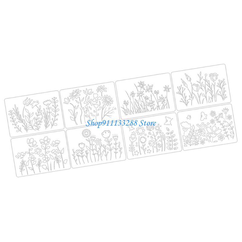 G88D 8Pcs 크리 에이 티브 수제 스크랩북 스텐실 - Art Craft Template 리뷰 및 가격