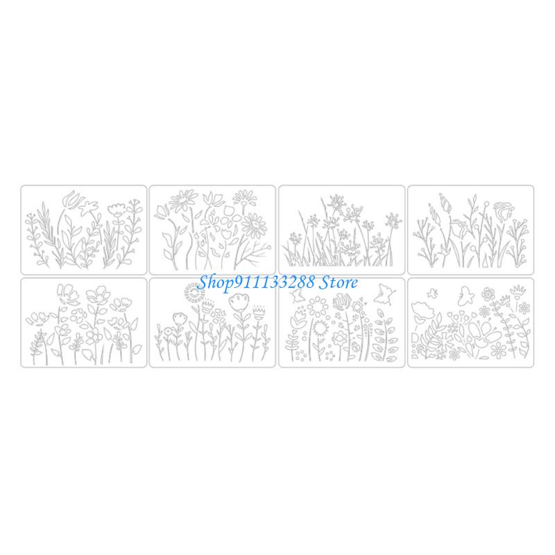 G88D 8Pcs 크리 에이 티브 수제 스크랩북 스텐실 - Art Craft Template 리뷰 및 가격
