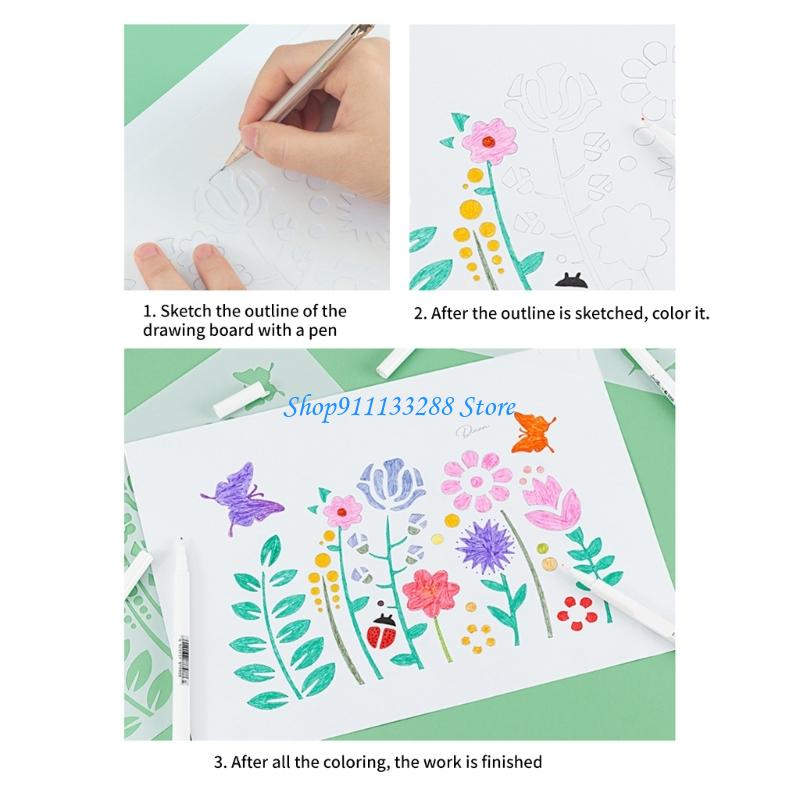 G88D 8Pcs 크리 에이 티브 수제 스크랩북 스텐실 - Art Craft Template 리뷰 및 가격