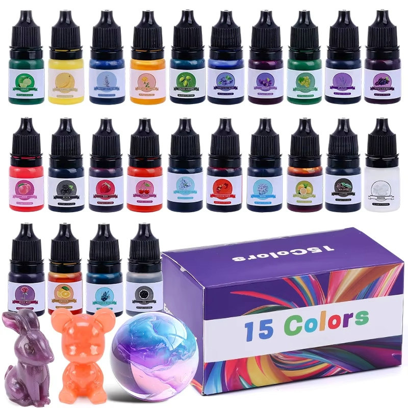 에폭시 수지 색소 24가지 생생한 색상 액체 에폭시 색 - Resin Pigment Powder 리뷰 및 가격