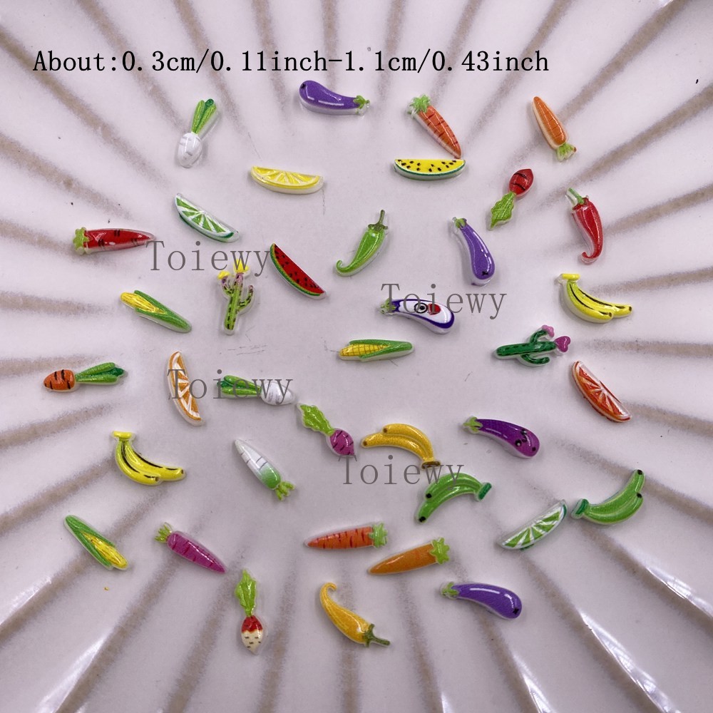 100개 레진 컬러풀 글리터 야채 과일 선인장 레몬 슬 - Art And Craft Vegetable 리뷰 및 가격