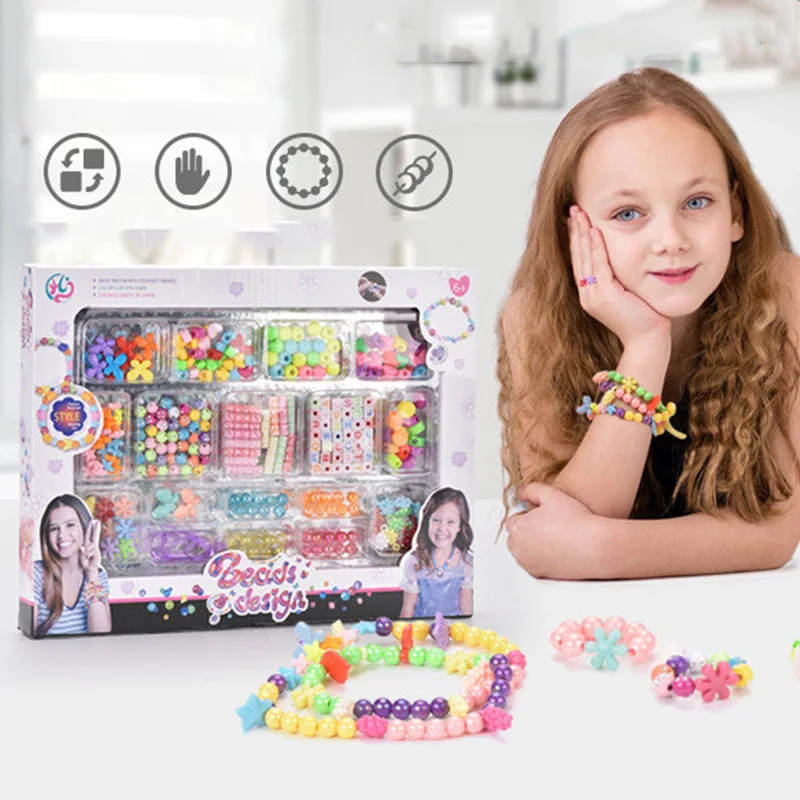 여자 DIY 구슬 세트 어린이를위한 보석 만들기 키트  - Art Craft Kits For Kids 리뷰 및 가격
