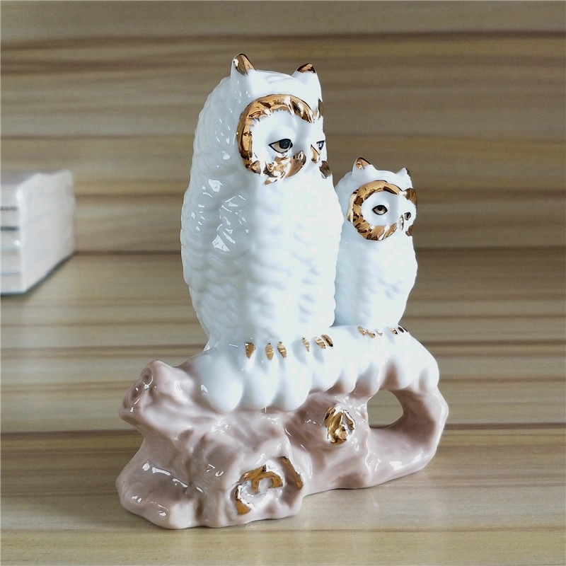 금박 도자기 부엉이 조각상 수제 세라믹 어린이 눈부엉이 - Art And Craft For Mother'S Day 리뷰 및 가격