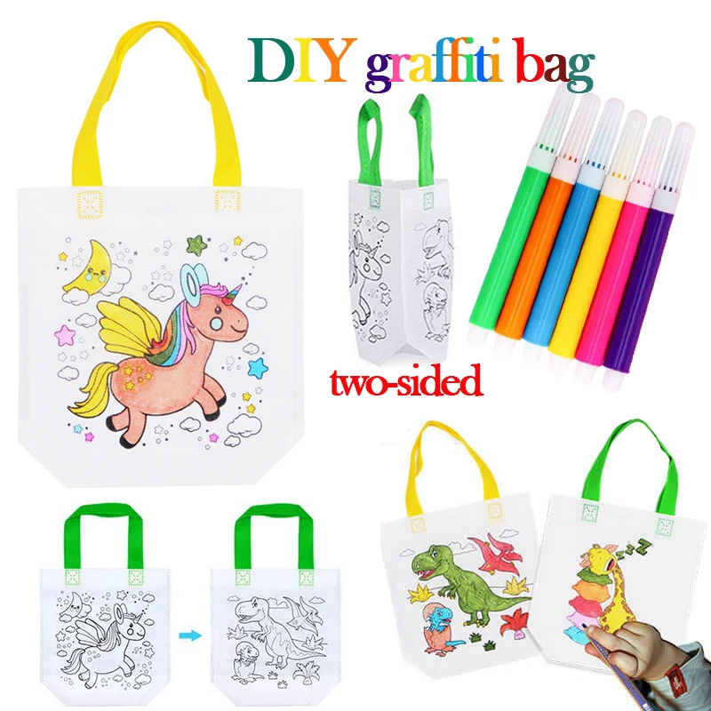 1-10개 세트 DIY 그래피티 가방 마커 포함 수제  - Art Craft 4 Years Old 리뷰 및 가격