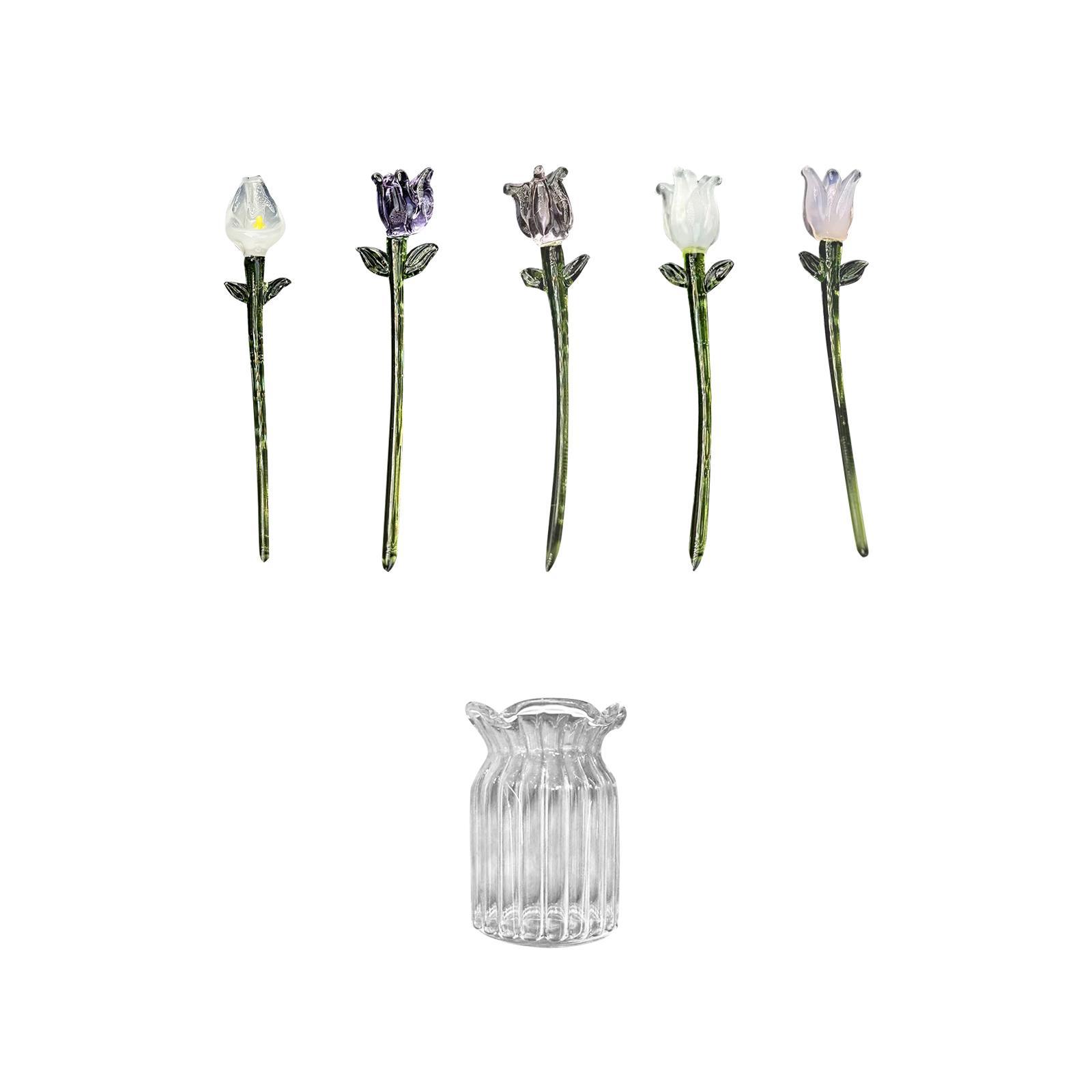 유리 꽃 장식품 어머니날 선물 수집용 예술 공예품 꽃  - Art And Craft For Mother'S Day 리뷰 및 가격