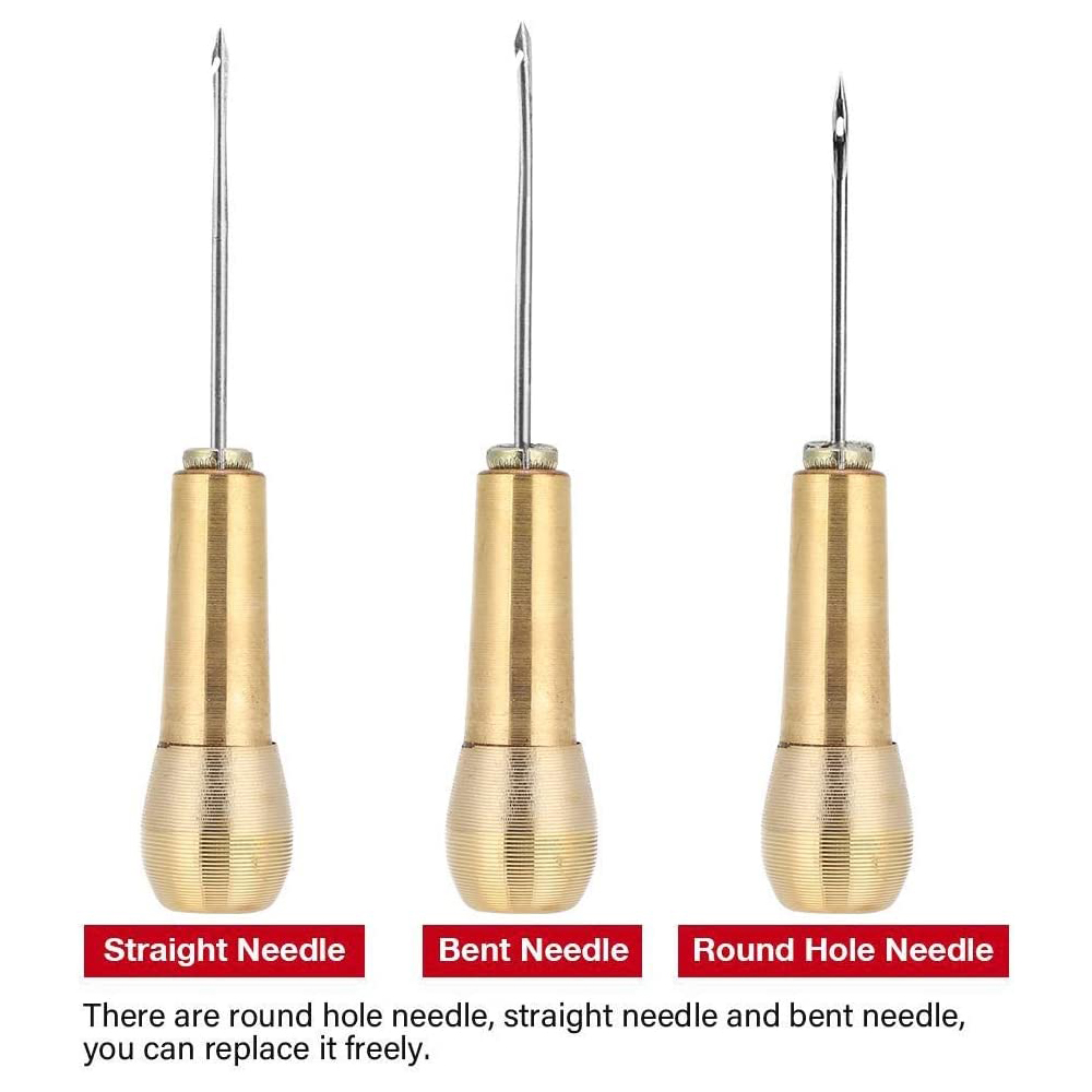 가죽 재봉 키트 DIY 가죽 재봉 송곳 바늘, 구리 손 - Leather Tooling Kit 리뷰 및 가격