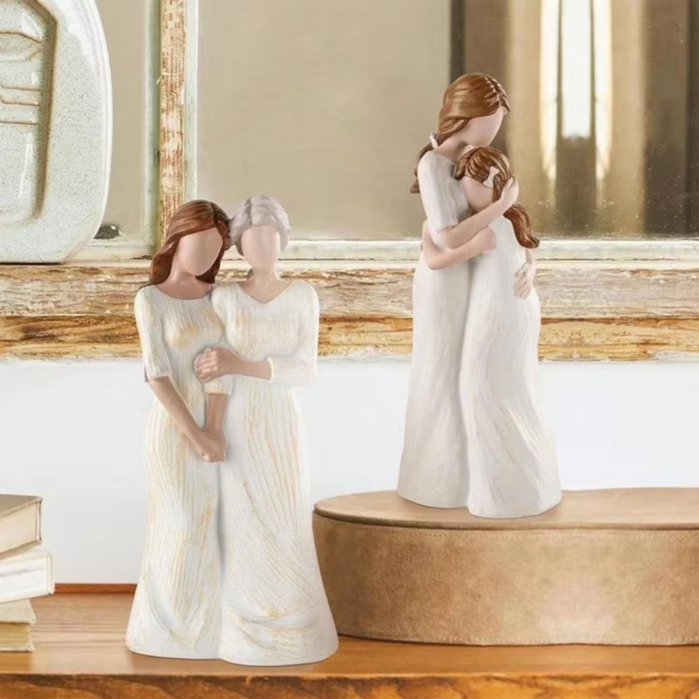 손으로 그린 엄마와 딸 조각상 레진 공예품 모던한 엄마 - Art And Craft For Mother'S Day 리뷰 및 가격