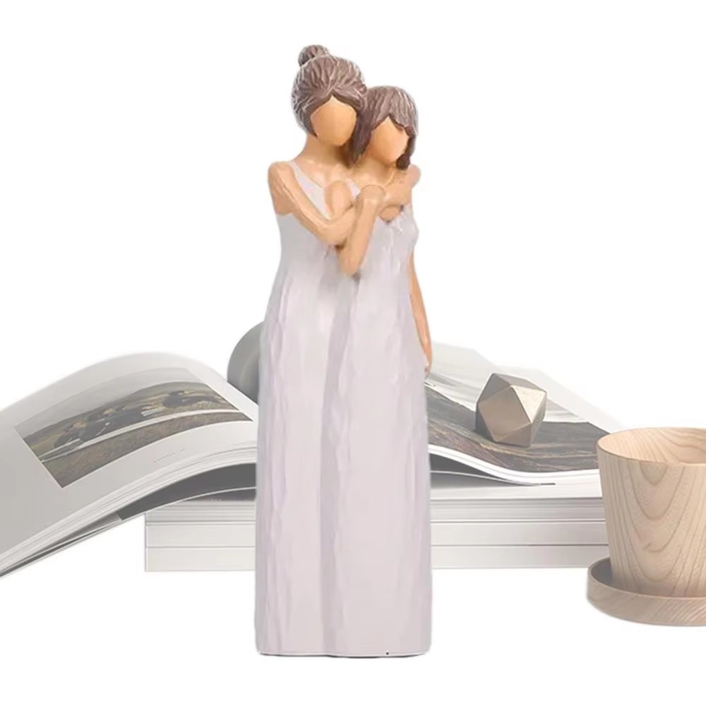 손으로 그린 엄마와 딸 조각상 레진 공예품 모던한 엄마 - Art And Craft For Mother'S Day 리뷰 및 가격