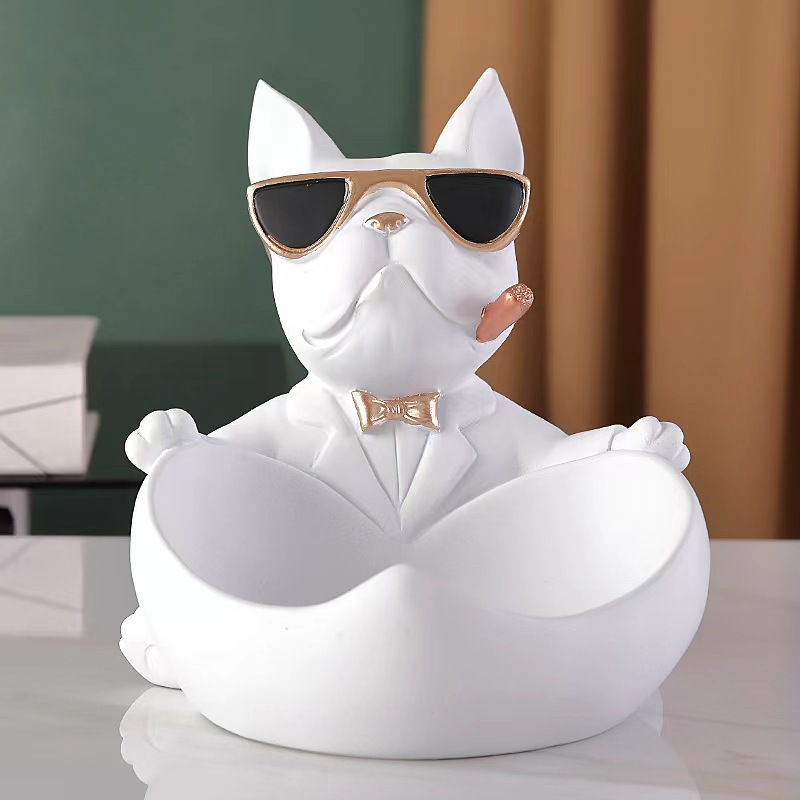 멋진 강아지 조각상 불독 조각상 수납함 동물 장식품 레 - Art And Craft Sunglasses 리뷰 및 가격
