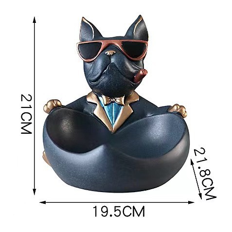멋진 강아지 조각상 불독 조각상 수납함 동물 장식품 레 - Art And Craft Sunglasses 리뷰 및 가격