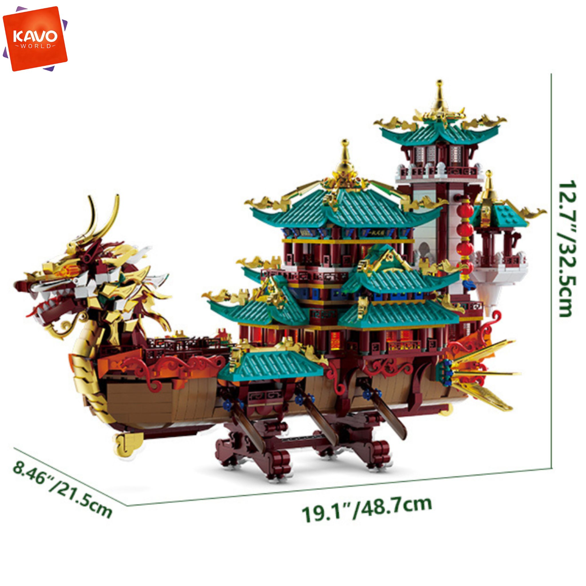 KAVOWORLD 2453피스 드래곤 보트 조립 블록  - Art Craft Meaning 리뷰 및 가격