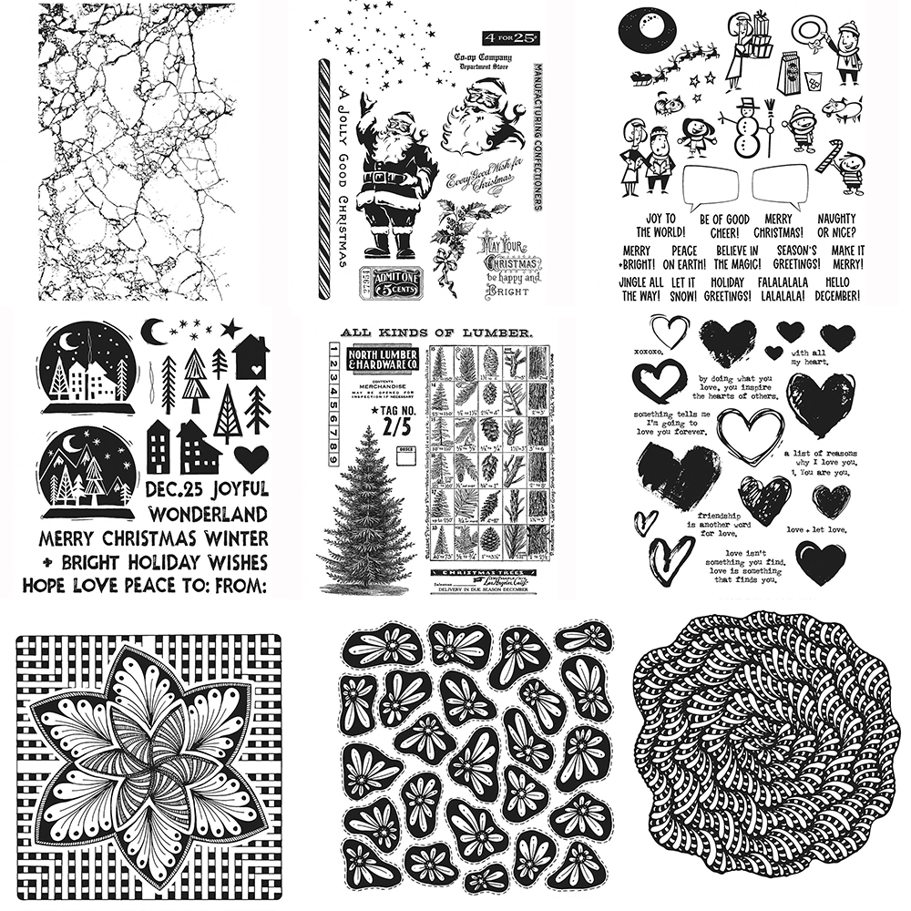 크리스마스 나무 꽃 투명 스탬프 DIY 공예 만들기 카 - Art Craft Template 리뷰 및 가격