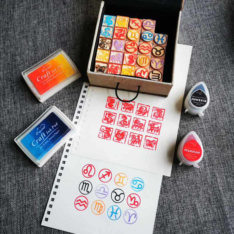 DIY 십이지 씰, 12 별자리 나무 씰, 캘리그라피  - Stamping Ink Pad 리뷰 및 가격