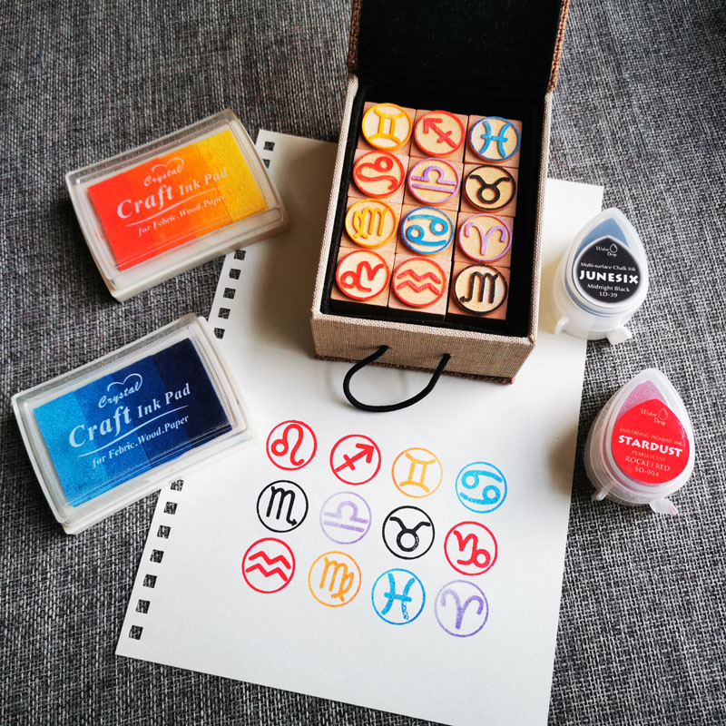 DIY 십이지 씰, 12 별자리 나무 씰, 캘리그라피  - Stamping Ink Pad 리뷰 및 가격