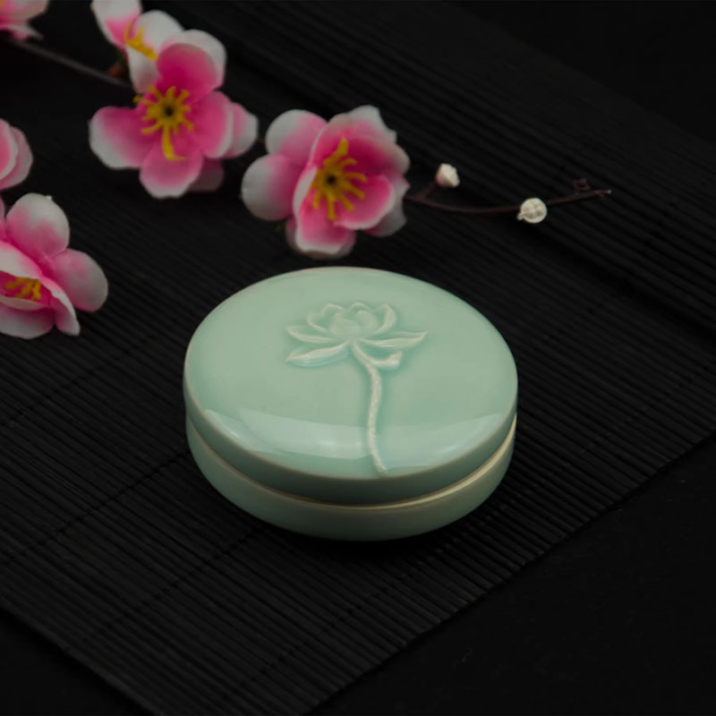 앤틱 스타일 청자 도자기 잉크 패드 상자, 다기능 도장 - Stamping Ink Pad 리뷰 및 가격