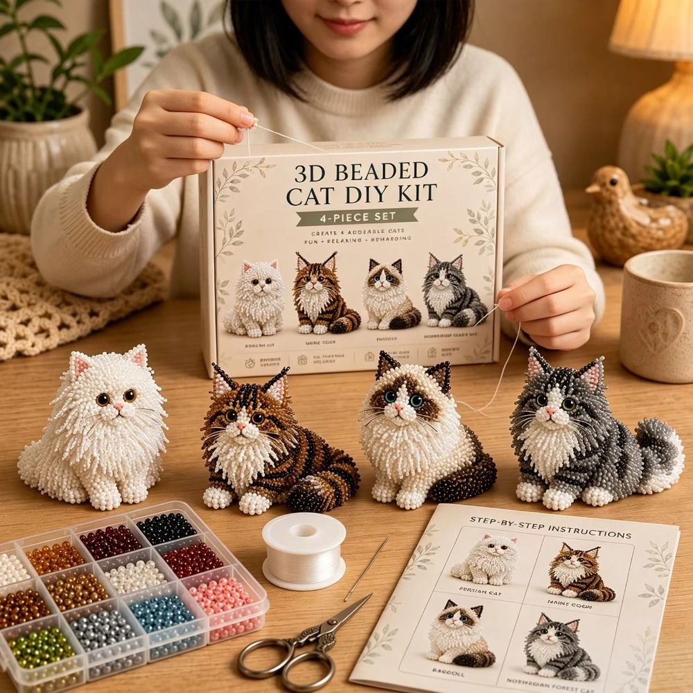 수제 DIY 동물 비즈 자수 키트, 다채로운 미니 비즈 - Art Craft Kits For Kids 리뷰 및 가격