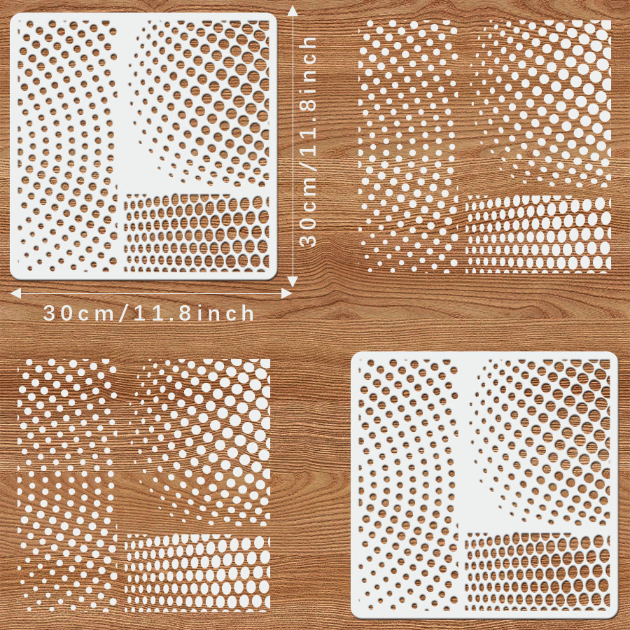 1PC 하프톤 도트 스텐실 – 벽 예술, 스프레이 배경 - Art Craft Template 리뷰 및 가격