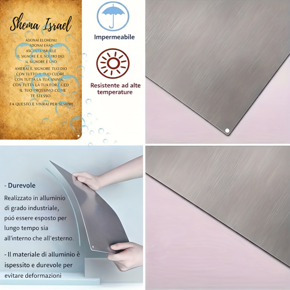 CIFBUY 히브리어 성경 알루미늄 벽 장식 8x8인치 - Art & Craft Clipart 리뷰 및 가격