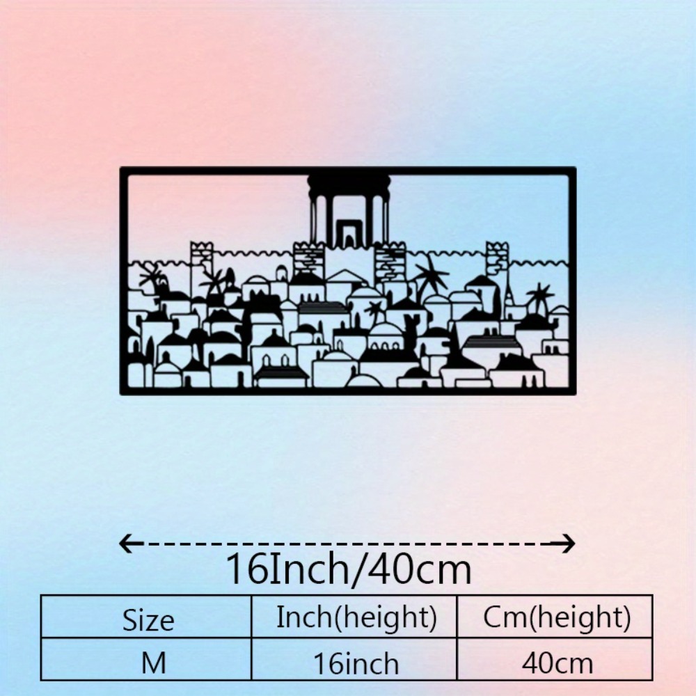CIFBUY 금속 벽 예술 예루살렘 벽화 동상 유대 문 - Art & Craft Clipart 리뷰 및 가격