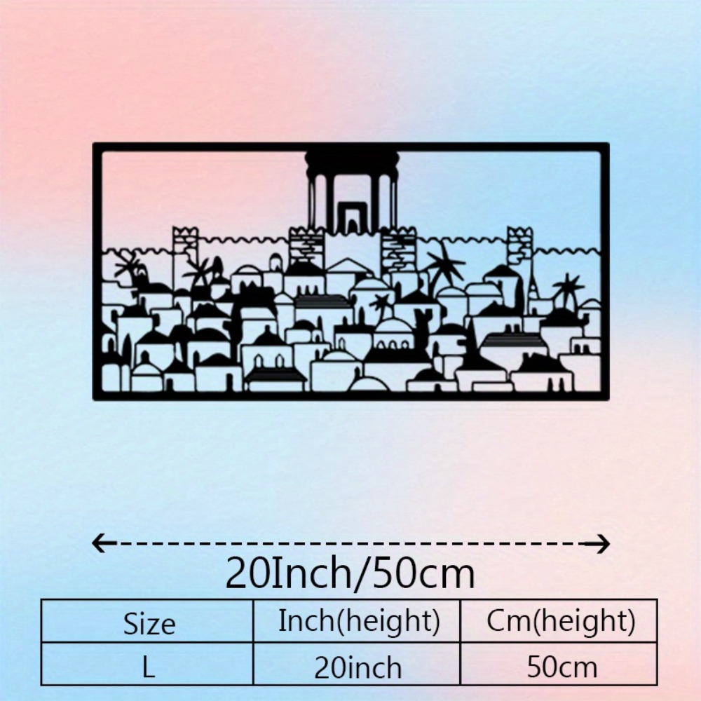 CIFBUY 금속 벽 예술 예루살렘 벽화 동상 유대 문 - Art & Craft Clipart 리뷰 및 가격