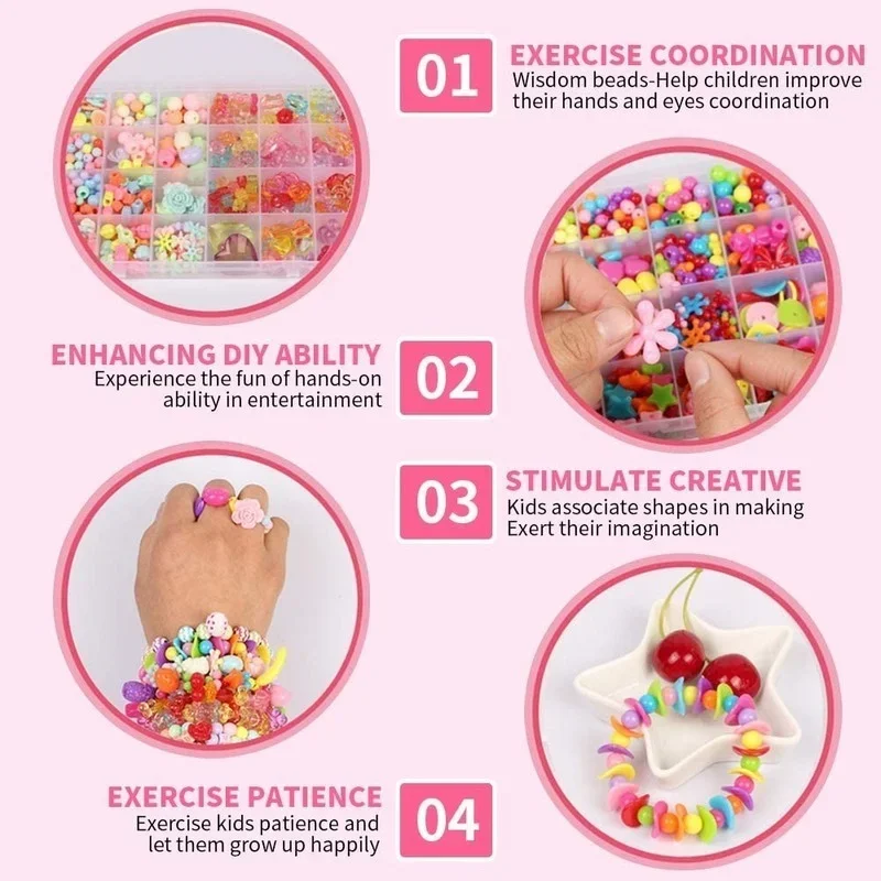 여아용 DIY 비즈 세트, 쥬얼리 제작 키트, 진주 비 - Art Craft Kits For Kids 리뷰 및 가격